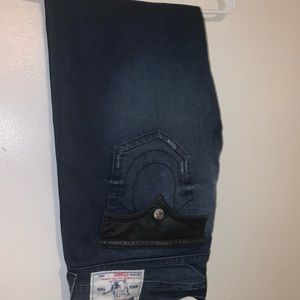 TRUE RELIGION JEANS W LEATHER POCKET SIZE 42